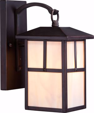 Picture of NUVO Lighting 60/5671 Tanner 1 Light 6" Outdoor Wall Fixture with Honey Stained Glass