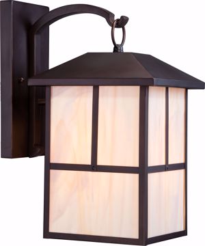 Picture of NUVO Lighting 60/5673 Tanner 1 Light 10" Outdoor Wall Fixture with Honey Stained Glass