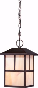 Picture of NUVO Lighting 60/5674 Tanner 1 Light Outdoor Hanging Fixture with Honey Stained Glass