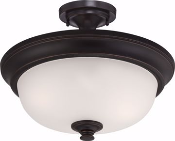 Picture of NUVO Lighting 60/5700 Elizabeth - 2 Light Semi Flush with Frosted Glass