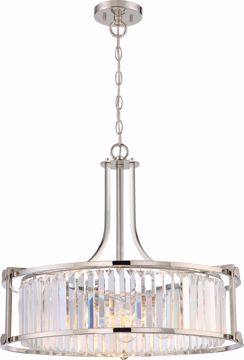 Picture of NUVO Lighting 60/5761 Krys - 4 Light Crystal Pendant with 60w Vintage Lamps Included; Polished Nickel Finish