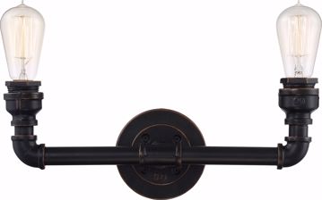 Picture of NUVO Lighting 60/5792 Iron - 2 Light Vanity Fixture; Industrial Bronze Finish