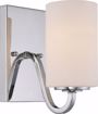 Picture of NUVO Lighting 60/5801 Willow - 1 Light Vanity Fixture with White Glass