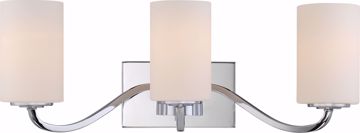 Picture of NUVO Lighting 60/5803 Willow - 3 Light Vanity Fixture with White Glass