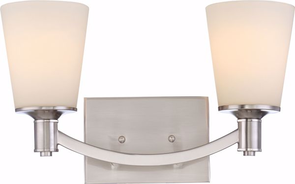 Picture of NUVO Lighting 60/5822 Laguna - 2 Light Vanity with White Glass
