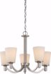 Picture of NUVO Lighting 60/5825 Laguna - 5 Light Hanging Fixture with White Glass
