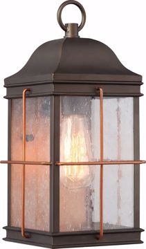 Picture of NUVO Lighting 60/5832 Howell - 1 Light Medium Outdoor Wall Fixture with 60w Vintage Lamp Included; Bronze with Copper Accents Finish