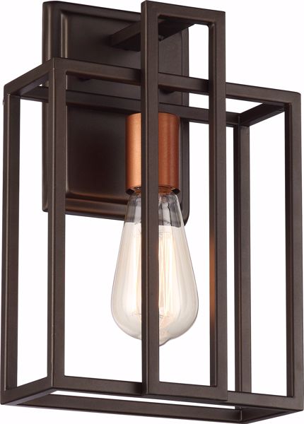Picture of NUVO Lighting 60/5851 Lake - 1 Light Wall Sconce; Bronze with Copper Accents Finish