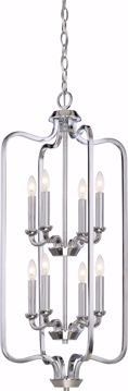 Picture of NUVO Lighting 60/5872 Willow 8 light Caged Pendant - Polished Nickel