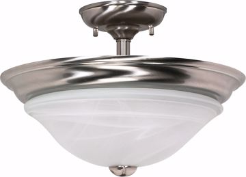 Picture of NUVO Lighting 60/589 Triumph - 2 Light - 16" - Semi-Flush - with Sculptured Glass Shades