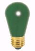 Picture of SATCO S4562 11W S14 GREEN Incandescent Light Bulb