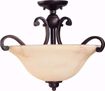 Picture of NUVO Lighting 60/1408 Anastasia - 3 Light Semi-Flush Dome with Honey Marble Glass