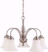 Picture of NUVO Lighting 60/1822 Dupont - 5 light 21" Chandelier with Satin White Glass