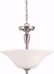 Picture of NUVO Lighting 60/1827 Dupont - 3 Light Semi Flush with Satin White Glass