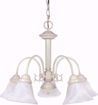 Picture of NUVO Lighting 60/187 Ballerina - 5 Light - 24" - Chandelier - with Alabaster Glass Bell Shades