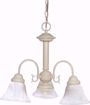 Picture of NUVO Lighting 60/188 Ballerina - 3 Light - 20" - Chandelier - with Alabaster Glass Bell Shades