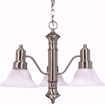 Picture of NUVO Lighting 60/190 Gotham - 3 Light - 23" - Chandelier - with Alabaster Glass Bell Shades