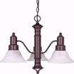 Picture of NUVO Lighting 60/192 Gotham - 3 Light - 23" - Chandelier - with Alabaster Glass Bell Shades