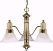 Picture of NUVO Lighting 60/194 Gotham - 3 Light - 23" - Chandelier - with Alabaster Glass Bell Shades