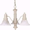 Picture of NUVO Lighting 60/196 Gotham - 3 Light - 23" - Chandelier - with Alabaster Glass Bell Shades