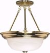 Picture of NUVO Lighting 60/217 2 Light - 13" - Semi-Flush - Alabaster Glass