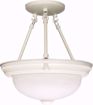 Picture of NUVO Lighting 60/224 2 Light - 11" - Semi-Flush - Alabaster Glass
