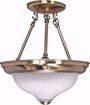 Picture of NUVO Lighting 60/240 2 Light - 11" - Semi-Flush - Frosted Swirl Glass