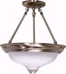 Picture of NUVO Lighting 60/241 2 Light - 13" - Semi-Flush - Frosted Swirl Glass