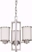 Picture of NUVO Lighting 60/2851 Odeon - 3 Light (convertible up/down) Chandelier with Satin White Glass