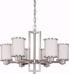 Picture of NUVO Lighting 60/2853 Odeon - 6 Light (convertible up/down) Chandelier with Satin White Glass