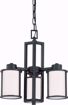 Picture of NUVO Lighting 60/2976 Odeon - 3 Light (convertible up/down) Chandelier with Satin White Glass