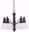Picture of NUVO Lighting 60/3143 Gotham - 5 Light 25" Chandelier with Frosted White Glass