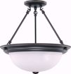 Picture of NUVO Lighting 60/3151 3 Light 15" Semi-Flush with Frosted White Glass
