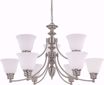 Picture of NUVO Lighting 60/3256 Empire - 9 Light 32" Chandelier with Frosted White Glass