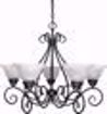 Picture of NUVO Lighting 60/380 Castillo - 5 Light - 28" - Chandelier - with Alabaster Swirl Glass