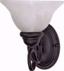 Picture of NUVO Lighting 60/387 Castillo - 1 Light - 8" - Wall Fixture - with Alabaster Swirl Glass