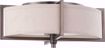 Picture of NUVO Lighting 60/4458 Portia - 2 Light Oval Flush with Khaki Fabric Shade - (2) 13w GU24 Lamps Included