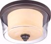 Picture of NUVO Lighting 60/4552 Decker - 3 Light Large Flush Fixture with Clear & Cream Glass