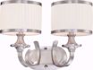 Picture of NUVO Lighting 60/4732 Candice - 2 Light Vanity Fixture with Pleated White Shades