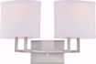 Picture of NUVO Lighting 60/4752 Gemini - 2 Light Vanity Fixture with Slate Gray Fabric Shades