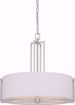 Picture of NUVO Lighting 60/4756 Gemini - 4 Light Pendant with Slate Gray Fabric Shade