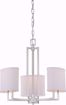 Picture of NUVO Lighting 60/4757 Gemini - 3 Light Chandelier with Slate Gray Fabric Shades