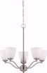 Picture of NUVO Lighting 60/5035 Patton - 5 Light Chandelier (Arms Up) with Frosted Glass