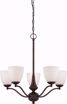 Picture of NUVO Lighting 60/5135 Patton - 5 Light Chandelier (Arms Up) with Frosted Glass