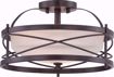 Picture of NUVO Lighting 60/5335 Ginger - 2 Light Semi Flush with Etched Opal Glass