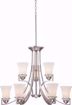 Picture of NUVO Lighting 60/5489 Neval - 9 Light - 2 Tier Chandelier with Satin White Glass