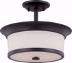 Picture of NUVO Lighting 60/5550 Mobili - 2 Light Semi Flush with Satin White Glass
