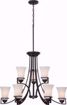 Picture of NUVO Lighting 60/5589 Neval - 9 Light - 2 Tier Chandelier with Satin White Glass