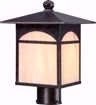 Picture of NUVO Lighting 60/5655 Canyon 1 Light Outdoor Post Fixture with Honey Stained Glass