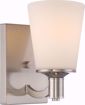 Picture of NUVO Lighting 60/5821 Laguna - 1 Light Vanity with White Glass
